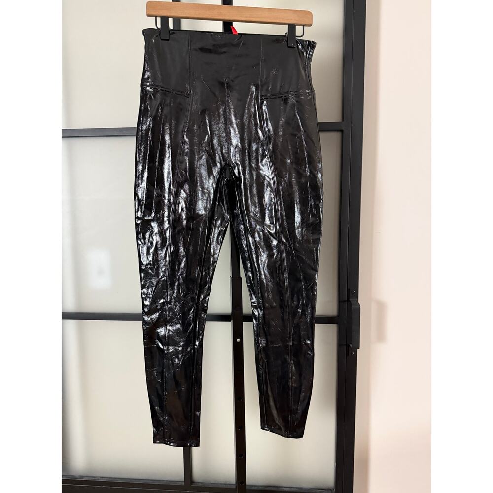 Spanx Faux Patent Leather Leggings Size Large